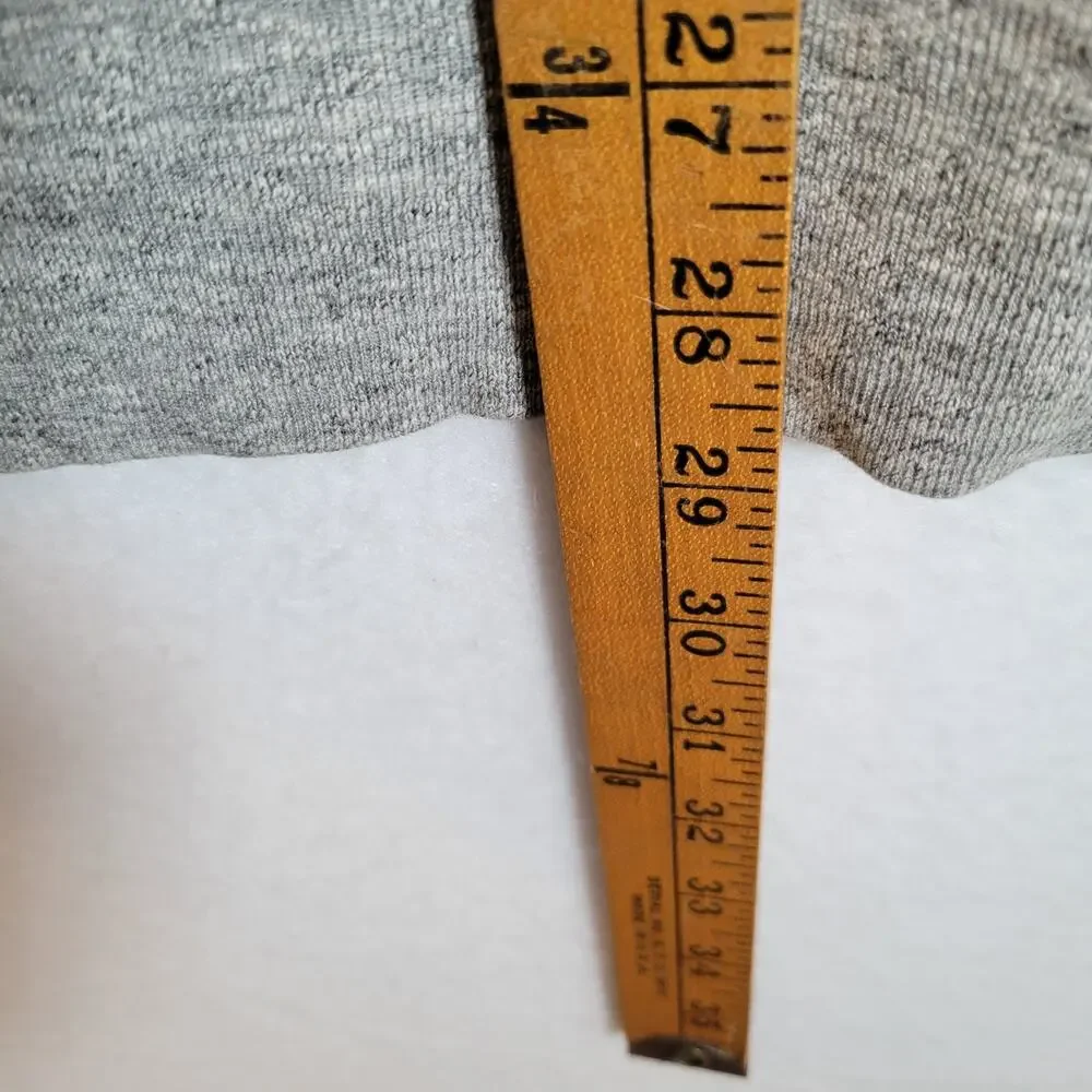 J. Crew Mens Cotton Pullover Pocket Button Hoodie Sweater Size XL Gray Preppy